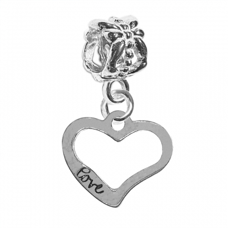 Charmuri din argint cu tematica iubire: - Charm argint Inimioara 10110200 Dras