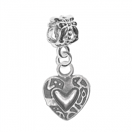 Charmuri din argint cu tematica iubire: - Charm argint Inimioara 10143270 Dras