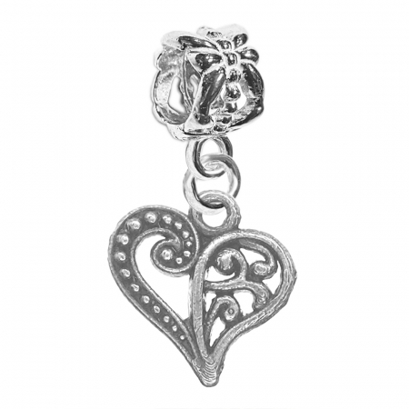 Charmuri din argint cu tematica iubire: - Charm argint Inimioara 9560240 Dras