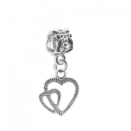 Charmuri din argint cu tematica iubire: - Charm argint Inimioare 4392165 Dras