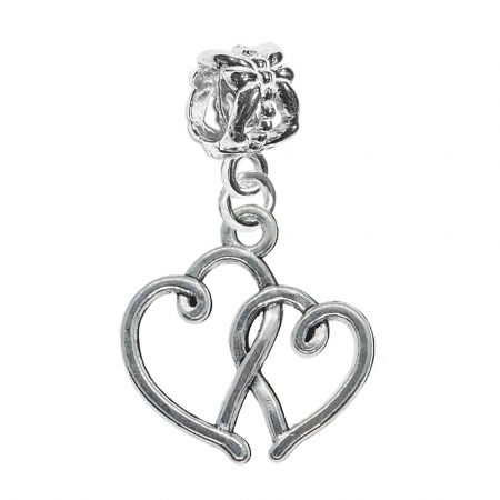 Charmuri din argint cu tematica iubire: - Charm argint Inimioare 9558240 Dras
