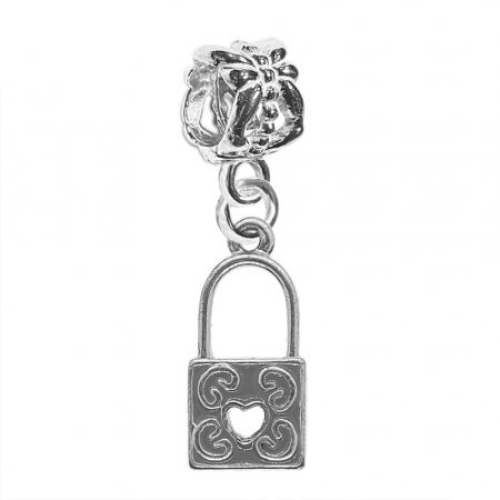 Charmuri din argint cu tematica iubire: - Charm argint Lacat 9581280 Dras