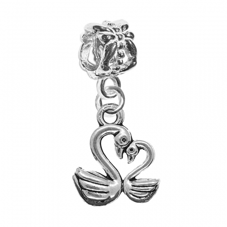 Charmuri din argint cu pasari: - Charm argint Lebede 9569250 Dras