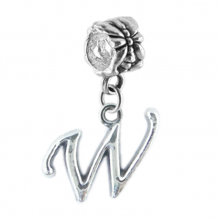 Charmuri din argint cu litere: - Charm argint Litera W 9232195 Dras