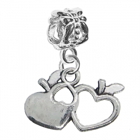 Charmuri din argint cu tematica iubire: - Charm argint Mere Inimioare 9603220 Dras
