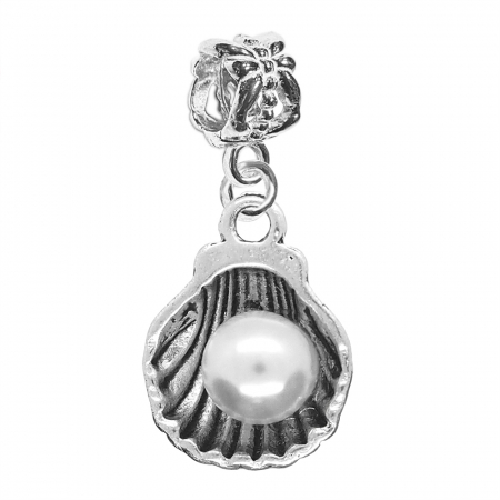 Charmuri din argint cu diverse motive - Charm argint Scoica perla 9872380 Dras