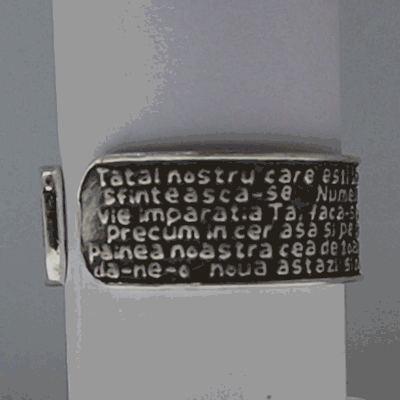 Inel argint patinat personalizat rugaciune Tatal nostru in limba romana model motiv text religios marime reglabila 9353500_54IAg Dras [1]