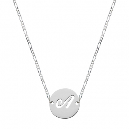 Lantisoare din argint cu litere: - Lantisor argint personalizat banut decupat argint Litera A 9472FIG01310 Dras