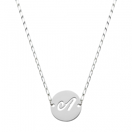 Lantisoare din argint cu litere: - Lantisor argint personalizat banut decupat argint Litera A 9472FIG31400 Dras