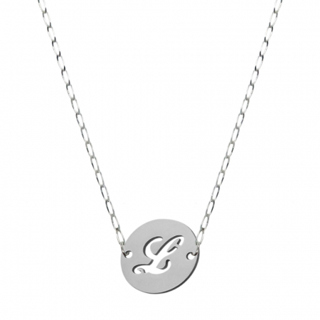 Lantisor argint personalizat banut decupat argint Litera L 9481FIG01170 Dras Cu banuti cu litere decupate - Lantisor argint personalizat banut decupat argint Litera L 9481FIG01170 Dras