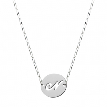 Lantisoare din argint cu litere: - Lantisor argint personalizat banut decupat argint Litera N 9483FIG01345 Dras