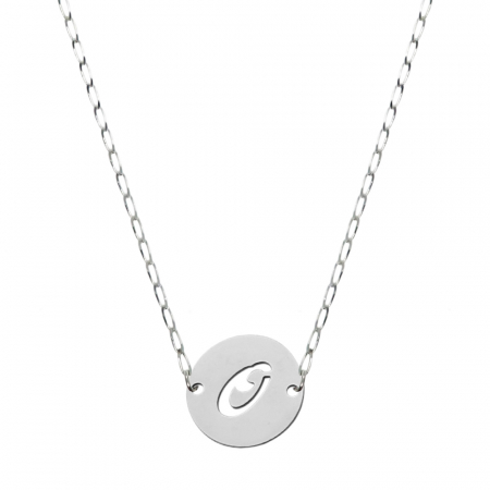 Lantisoare din argint cu litere: - Lantisor argint personalizat banut decupat argint Litera O 9484FIG01345 Dras