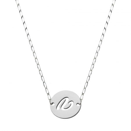 Lantisoare din argint cu litere: - Lantisor argint personalizat banut decupat argint Litera V 9489 FIG01345 Dras