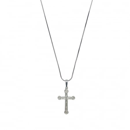 Lantisoare din argint cu tematica religioasa: - Lantisor argint personalizat cruciulita argint 4116SCHD440 Dras