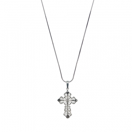 Lantisoare din argint cu tematica religioasa: - Lantisor argint personalizat cruciulita argint 4212SCHD445 Dras