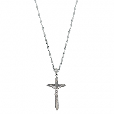 Cu cruciulite - Lantisor argint personalizat cruciulita argint 4229SING975 Dras