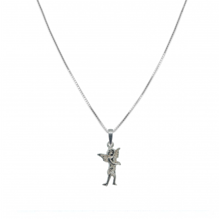 Cu ingerasi - Lantisor argint personalizat medalion Ingeras argint 4349VEN310 Dras
