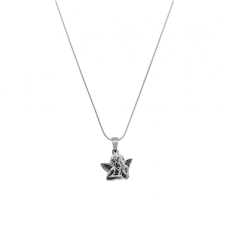 Cu ingerasi - Lantisor argint personalizat medalion Ingeras argint 4356SCH540 Dras