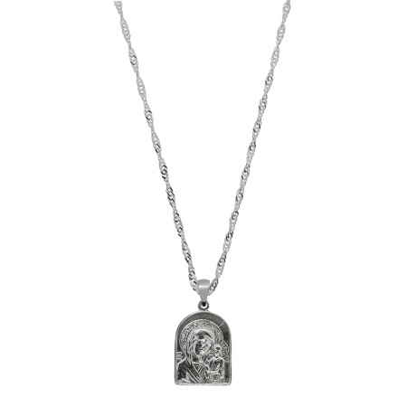 Cu cruciulite - Lantisor argint personalizat medalion Maica Domnului argint 4218SING855 Dras