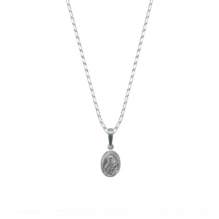 Lantisoare din argint cu tematica religioasa: - Lantisor argint personalizat medalion Maica Domnului pruncul Iisus argint 4252FIG01355 Dras