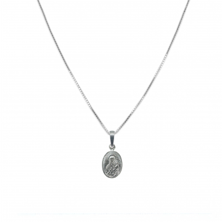 Cu medalioane - Lantisor argint personalizat medalion Maica Domnului pruncul Iisus argint 4252VEN350 Dras