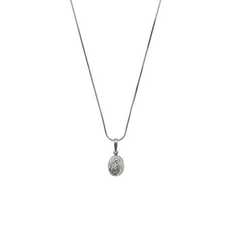 Cu medalioane - Lantisor argint personalizat medalion Maica Domnului pruncul Iisus argint 4372SCHD430 Dras