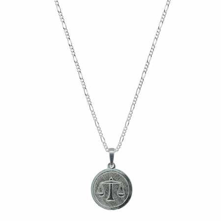 Toate produsele - Lantisor argint personalizat medalion zodie Balanta zodiac european argint 4201FIG460 Dras