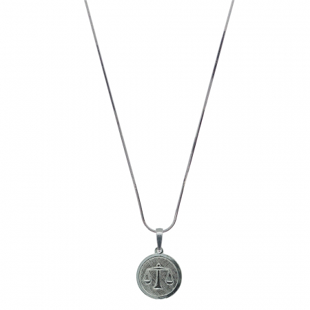 Lantisoare din argint cu zodiace: - Lantisor argint personalizat medalion zodie Balanta zodiac european argint 4201SCHD480 Dras