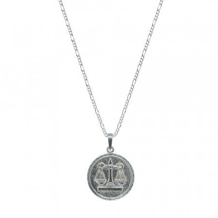 Cu zodiac european - Lantisor argint personalizat medalion zodie Balanta zodiac european argint 4202FIG520 Dras