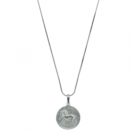 Lantisoare din argint cu zodiace: - Lantisor argint personalizat medalion zodie Berbec zodiac european argint 4202SCHD580 Dras