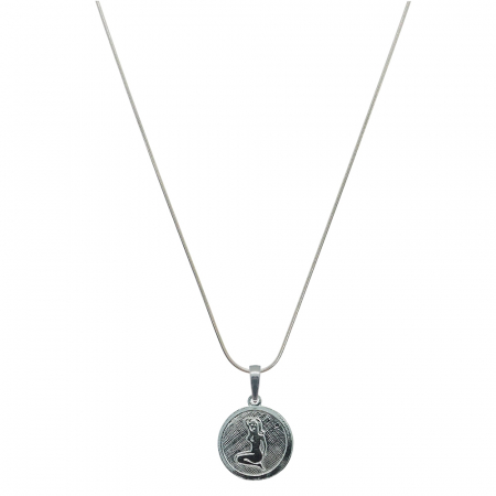 Lantisoare din argint cu zodiace: - Lantisor argint personalizat medalion zodie Fecioara zodiac european argint 4201SCH480 Dras