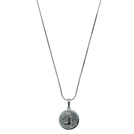 Lantisoare din argint cu zodiace: - Lantisor argint personalizat medalion zodie Fecioara zodiac european argint 4201SCHD480 Dras