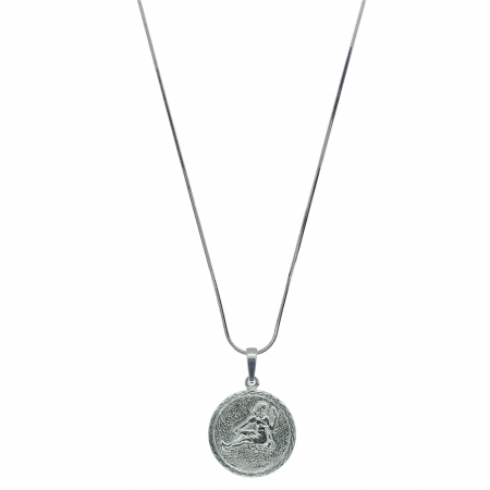 Lantisoare din argint cu zodiace: - Lantisor argint personalizat medalion zodie Fecioara zodiac european argint 4202SCHD580 Dras