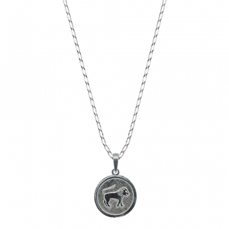 Cu zodiac european - Lantisor argint personalizat medalion zodie Leu zodiac european argint 4201FIG370 Dras