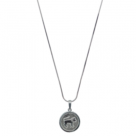 Lantisoare din argint cu zodiace: - Lantisor argint personalizat medalion zodie Leu zodiac european argint 4201SCHD480 Dras