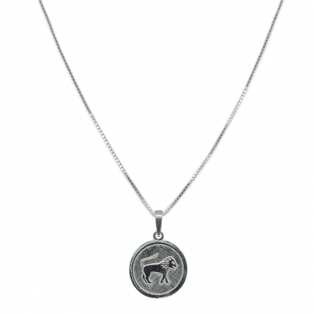 Cu zodiac european - Lantisor argint personalizat medalion zodie Leu zodiac european argint 4201VEN400 Dras