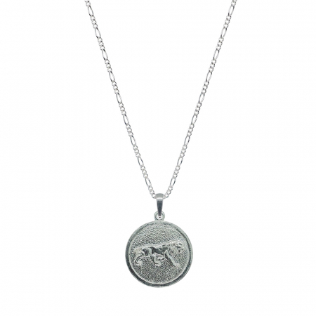 Lantisoare din argint cu zodiace: - Lantisor argint personalizat medalion zodie Leu zodiac european argint 4202FIG520 Dras