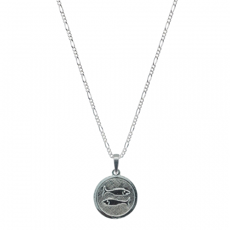 Lantisoare din argint cu zodiace: - Lantisor argint personalizat medalion zodie Pesti zodiac european argint 4201FIG420 Dras