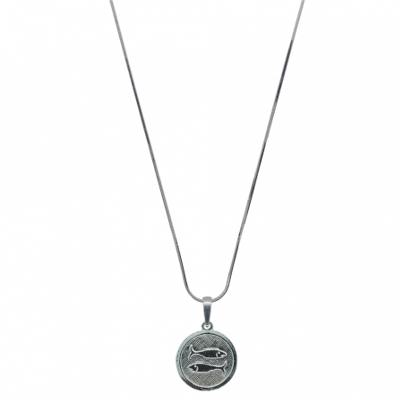 Lantisoare din argint cu zodiace: - Lantisor argint personalizat medalion zodie Pesti zodiac european argint 4201SCHD480 Dras