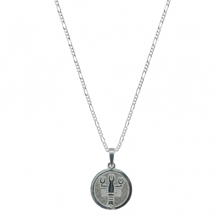 Lantisoare din argint cu zodiace: - Lantisor argint personalizat medalion zodie Rac zodiac european argint 4201FIG460 Dras