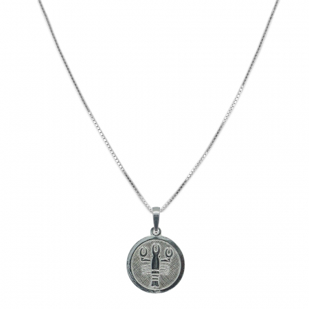 Cu zodiac european - Lantisor argint personalizat medalion zodie Rac zodiac european argint 4201VEN400 Dras