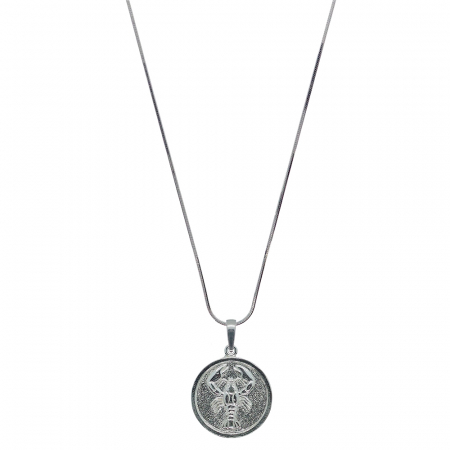 Lantisoare din argint cu zodiace: - Lantisor argint personalizat medalion zodie Rac zodiac european argint 4202SCHD580 Dras