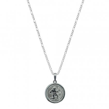 Lantisoare din argint cu zodiace: - Lantisor argint personalizat medalion zodie Sagetator zodiac european argint 4201FIG420 Dras