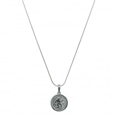 Lantisoare din argint cu zodiace: - Lantisor argint personalizat medalion zodie Sagetator zodiac european argint 4201SCH480 Dras
