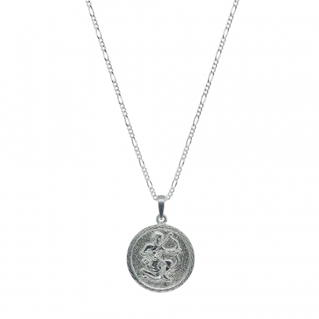 Lantisoare din argint cu zodiace: - Lantisor argint personalizat medalion zodie Sagetator zodiac european argint 4202FIG520 Dras