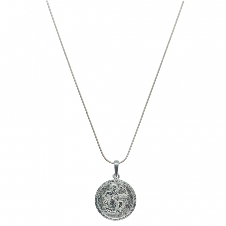 Lantisoare din argint cu zodiace: - Lantisor argint personalizat medalion zodie Sagetator zodiac european argint 4202SCH580 Dras