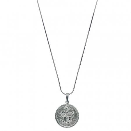 Lantisoare din argint cu zodiace: - Lantisor argint personalizat medalion zodie Sagetator zodiac european argint 4202SCHD580 Dras