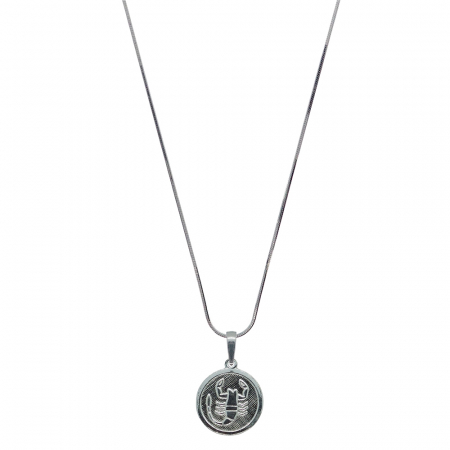Lantisoare din argint cu zodiace: - Lantisor argint personalizat medalion zodie Scorpion zodiac european argint 4201SCHD480 Dras