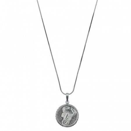 Lantisoare din argint cu zodiace: - Lantisor argint personalizat medalion zodie Scorpion zodiac european argint 4202SCHD580 Dras