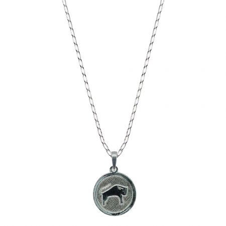 Lantisoare din argint cu zodiace: - Lantisor argint personalizat medalion zodie Taur zodiac european argint 4201FIG405 Dras